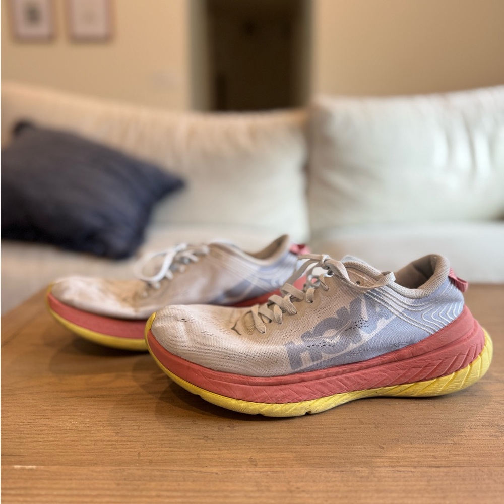 Hoka Women's Athletic Shoes - Gray, Red, Yellow